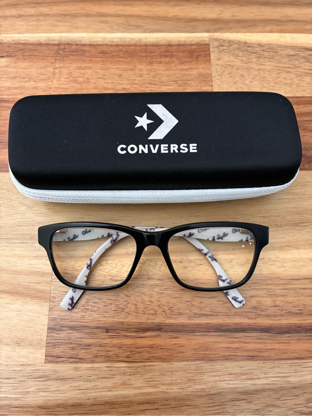 CONVERSE CV5020Y 001 Eyeglasses Glasses Frames Black Rectangular 50-16-135